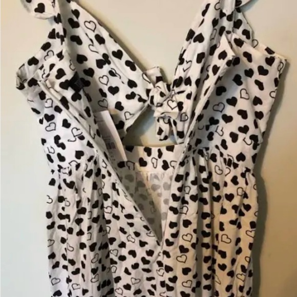 TOPSHOP Petite size 4 heart print maxi dress - Picture 9 of 9